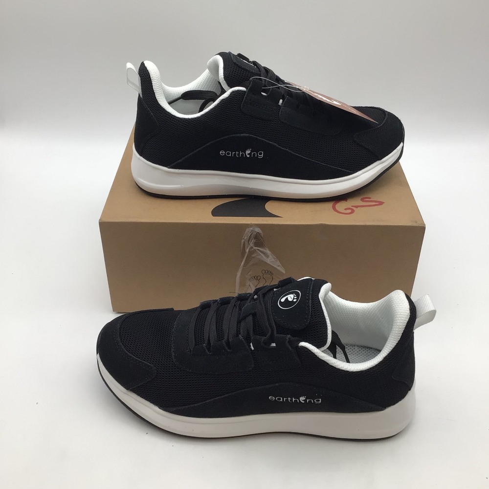 Earthing Sedona Grounded‎ Footwear Mens Size 8 Black White Sneakers 8MESDNB1 NEW